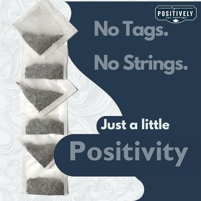 Organic Positively Tea Company, Masala Chai Black Tea Bags, 100 Count, Eco-Friendly Tea Bags, Non-GMO