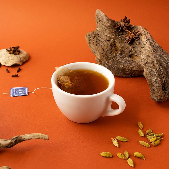 Organic Positively Tea Company, Masala Chai Black Tea Bags, 20 Count