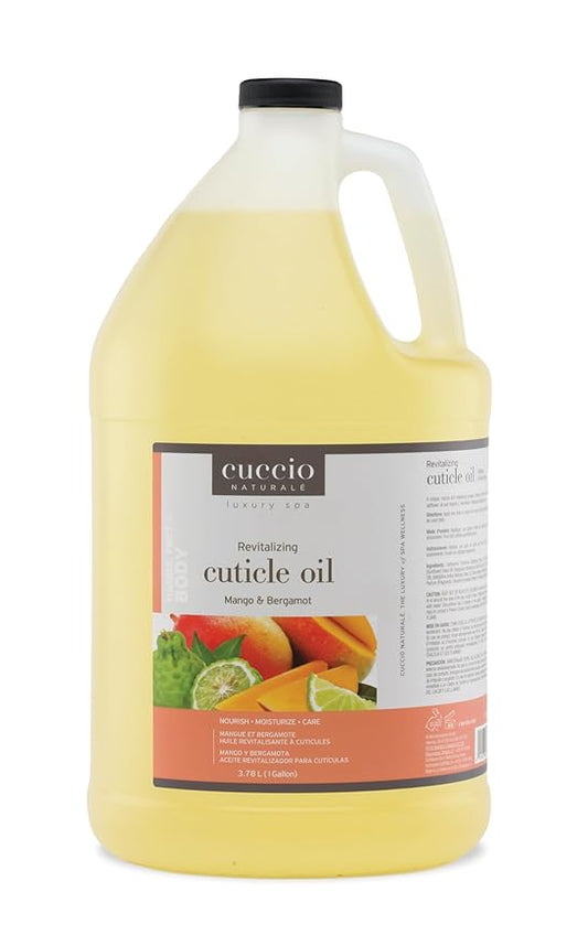 Cuccio Naturale Cuticle Revitalizing Oil, 1 Gallon/128 oz/3.78 Liter (Gallon, Mango & Bergamont)