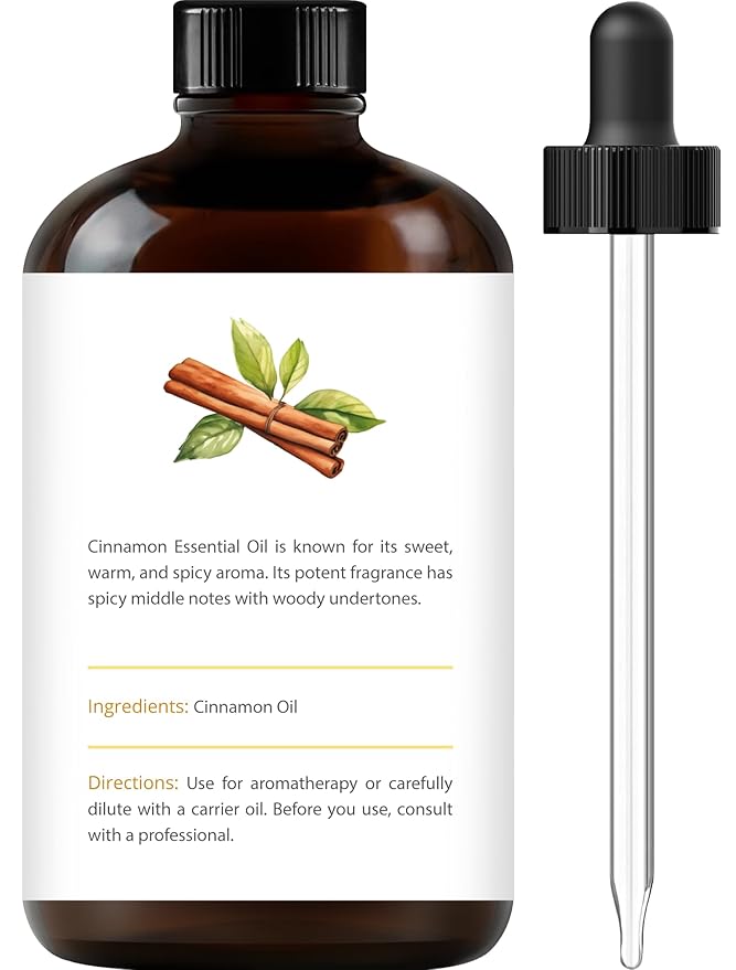Handcraft Blends Cinnamon Essential Oil - Huge 4 Fl Oz - 100% Pure and Natural - Premium Grade Essential Oil for Diffuser and Aromatherapy