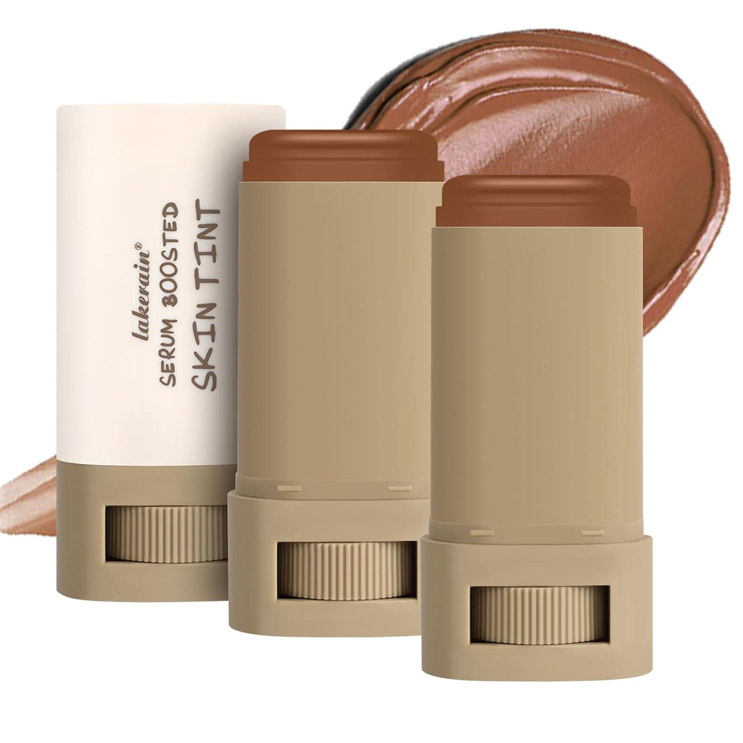 2PCS Foundation Stick Beauty Balm Serum Boosted Skin Tint, Solid Tinted Moisturizing Serum Contour Stick, Natural Fit, Moisturizing ＆ Concealing Foundation Sticks (#03)