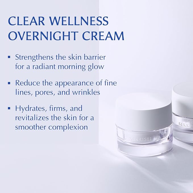 SEKKISEI CLEAR WELLNESS Overnight Repairing Face Cream 1.4 Ounce