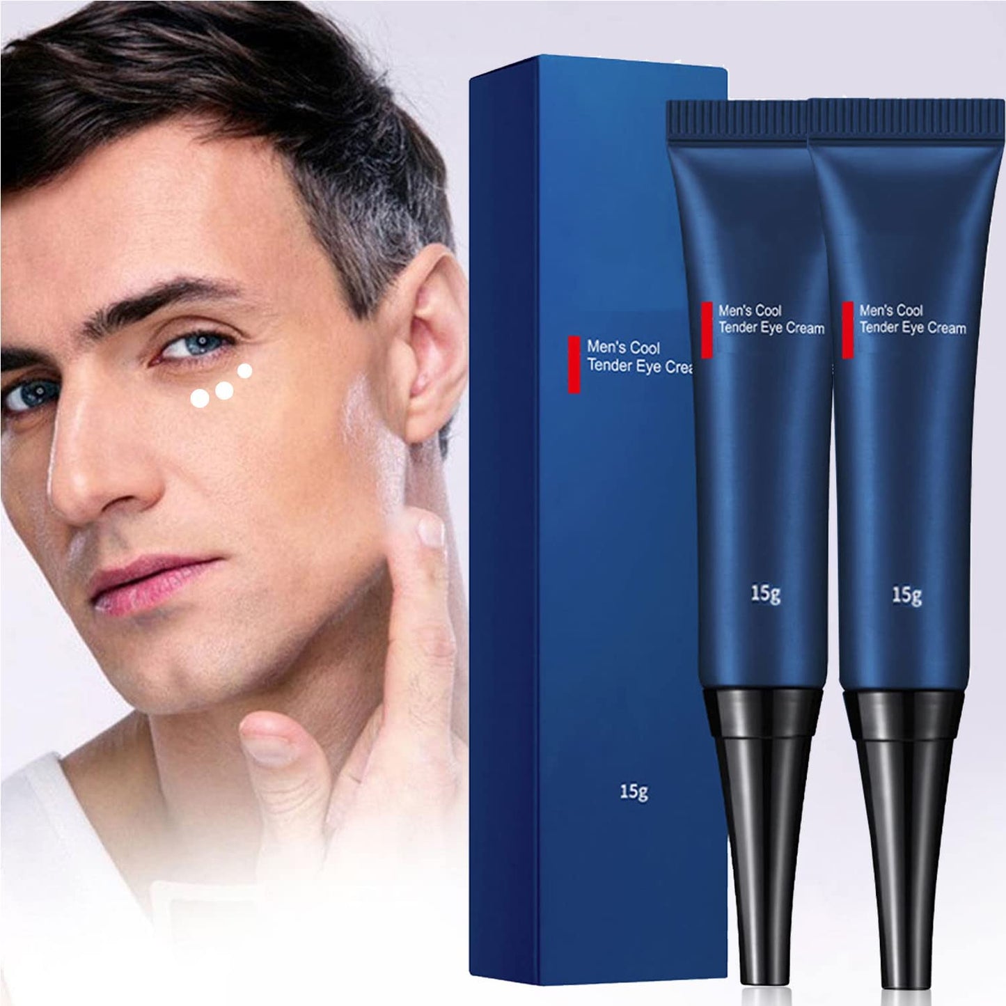 Men Eye Cream Anti Aging,Himse Awaken Peptide Depuffing Eye Gel,Men's Moisturizing Eye Cream Remove Eye Bags,Wrinkles,Fine Lines,Dark Circles,Puffiness and Bags Under Eyes (2PCS)