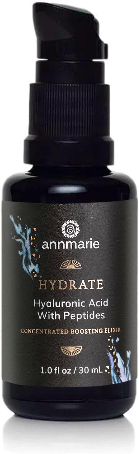 Annmarie Hydrate Concentrated Boosting Elixir - Hyaluronic Acid with Vegan Collagen Peptides, 30ml | Deeply Hydrates, Plumps, and Strengthens Skin | MADE SAFE Approved for All Skin Types