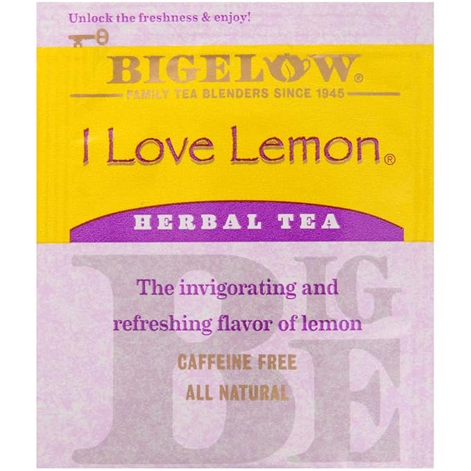 Bigelow I Love Lemon Tea Bags, Box Of 28