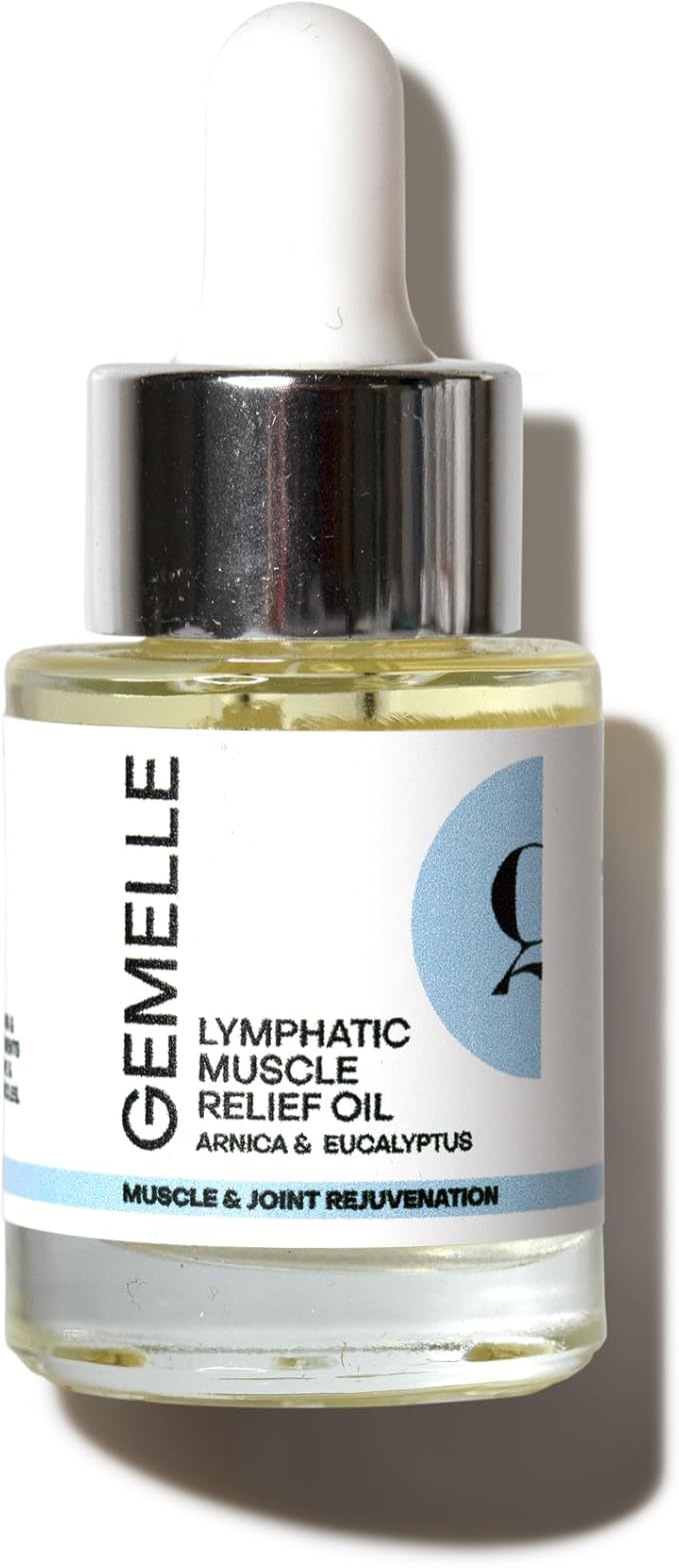 GEMELLE Lymphatic Muscle Relief Oil | 6X Award Winner | Natural Arnica Massage Oil, Sore Muscles, Back & Neck Pain Relief Oil, Lymphatic Drainage | Paraben-Free, Luxury Natural Skin Care | 30ml