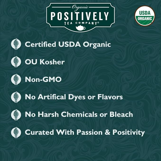 Organic Positively Tea Company, Lemon Pound Cake, Herbal Tea Bags, 20 Count