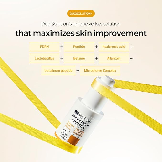 Repair Mela Ampoule - Tranexamic acid, Niacinamade, Bakuchiol, PDRN, Peptides, Hyaluronic