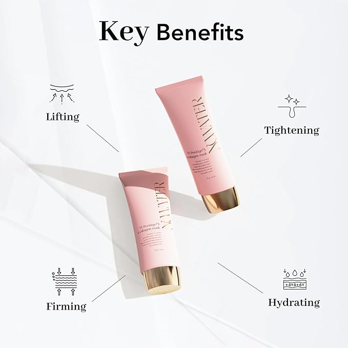 NOWATER Collagen Wrapping Mask, Elasticity Improving, Hydrating, Firming - Hydrolyzed Collagen & Peptide, Glass Skin Peel Off Mask, Korean Skincare for Face (2.4 fl.oz)