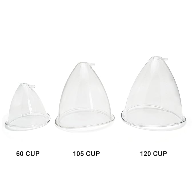 Elitzia Vacuum Accessories Cup for Breast Lifting One Pair Breast Enlargement Pump Cups Machine Salon Spa Equipment Beauty Instrument (Cup 120)