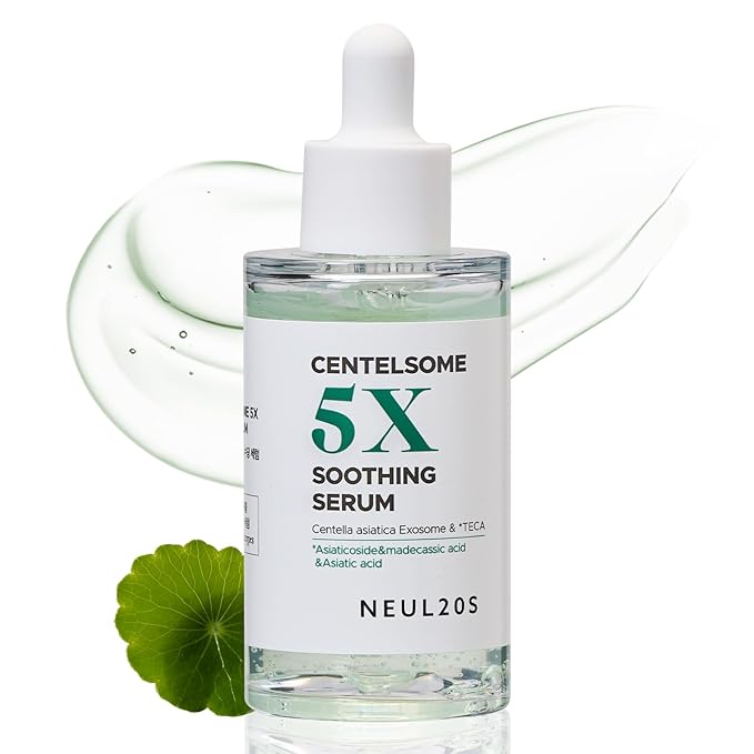 Centelsome 5X Soothing Serum 1.69 fl oz/50ml | for Hydration, Glow, Sensitive, Anti Aging, Acne treatment for Face, Korean Skincare with Centella Asiatica, Exosomes for Skin, Panthenol