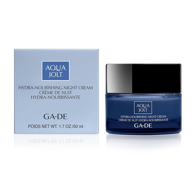 GA-DE Aqua Jolt Hydra-Nourishing Night Cream - Face Moisturizer with Hyaluronic Acid - Face Cream with Tamarind Extract H-22 and Vitamin E - 1.7 oz