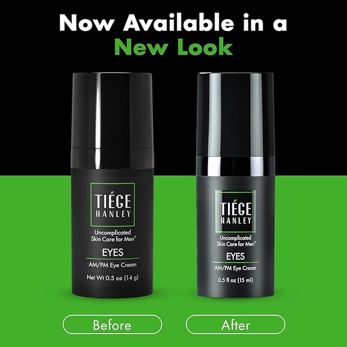 Tiege Hanley Mens Under Eye Cream for Dark Circles, EYES (2-Pack) - Eye Cream for Puffiness & Bags Under Eyes - Firming Anti-Aging Eye Wrinkle & Fine Lines Cream - Tightening Eye Bags Treatment (2)
