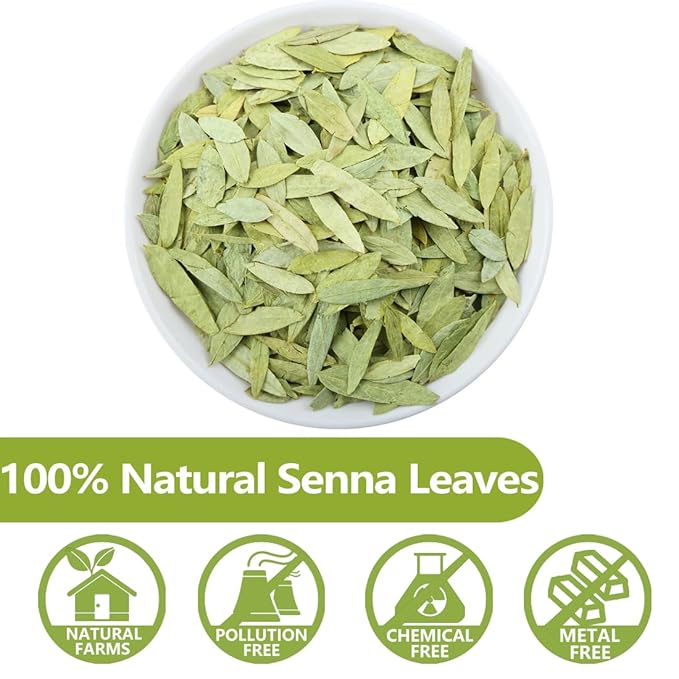 Premium 100 Senna Tea Bags, Made with 100% Natural Senna Leaves, No Additives & Caffeine Free.