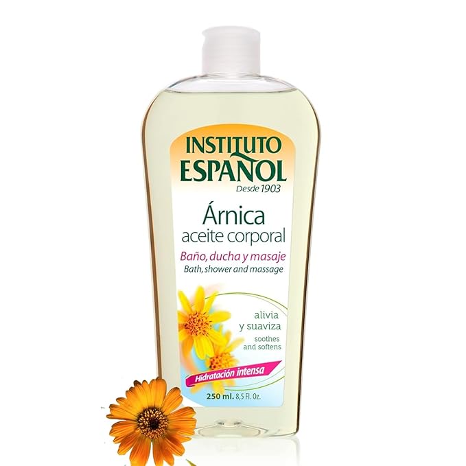 Instituto Español Arnica Oil, Body Oil, Fresh Fragrance, 8.5 Fl Oz, Bottle.