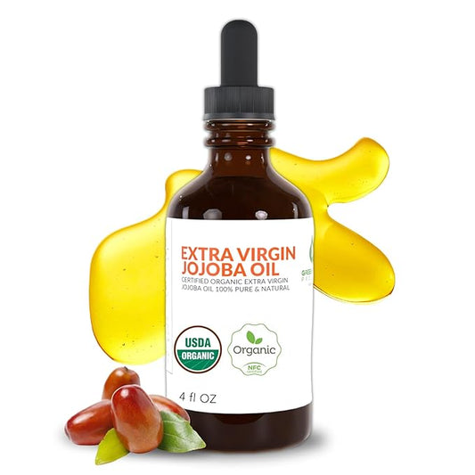 100% Pure Organic Jojoba Oil - 4 Fl Oz (Pack of 1)