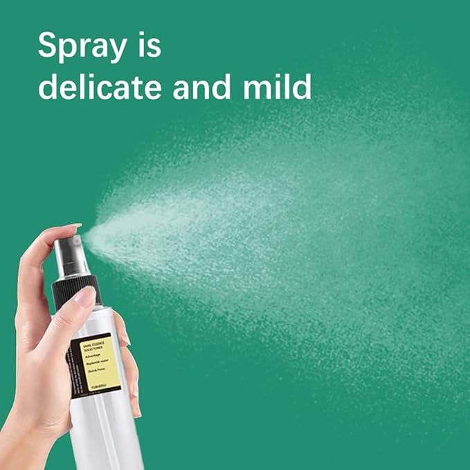 Snail Face Essence Solid Toner Spray, Fast Absorption Moisturizing Essence, Replenish Water Shrink Pore Anti-Wrinkles, Intensively Nourishment Smoothing Refreshing; 100ml/3.38 fl.oz (Snail)