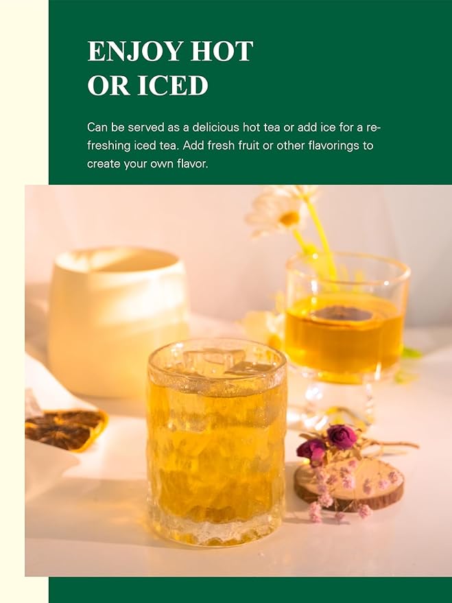 GLDNT Organic Decaf Green Tea Bags, Organic Green Tea Decaffeinated, Smooth Flavor, Super Antioxidant, Iced & Hot Tea, 100 Count