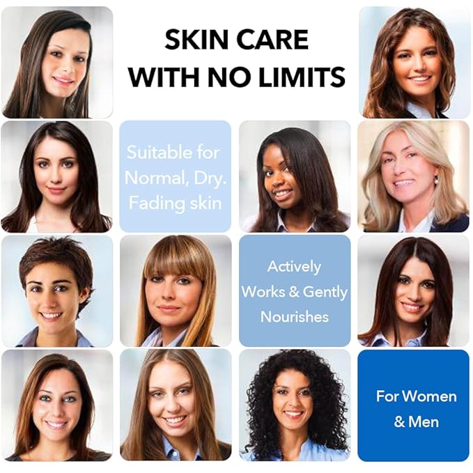 Collagen, Retinol & Hyaluronic Acid Face Cream - Anti-Aging Face Moisturizer Cream for Neck & Body Tightening Skin, Daily Moisturizer Face Cream for Women and Men - 1.7 fl.oz.