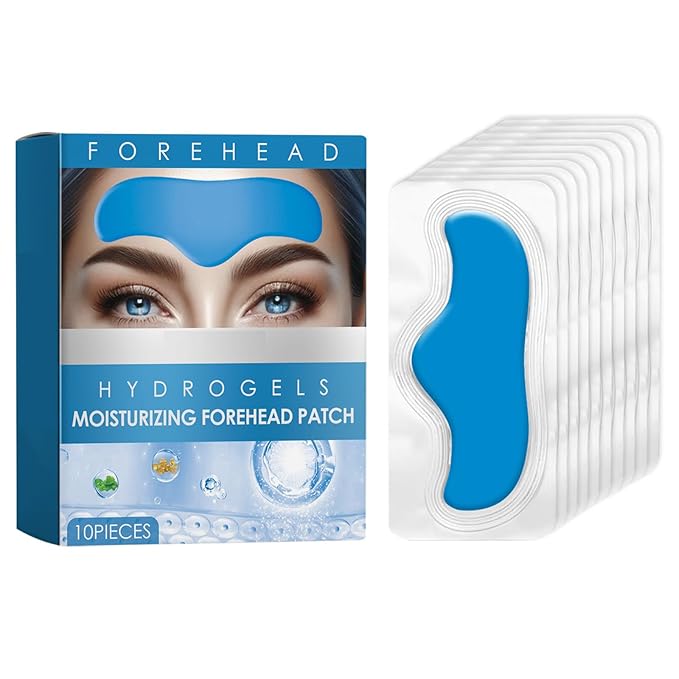 Forehead Wrinkle Patches 10Pcs with Aloe, Collagen, Vitamin E, Anti Wrinkle Patches, Forehead Wrinkles Treatment, Face Tape for Wrinkles Care to Smooth Fine Lines & Wrinkles for Women