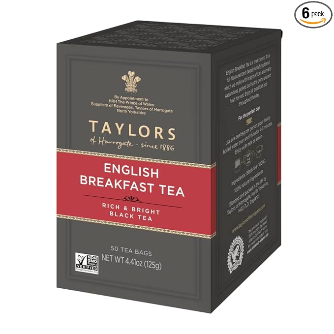 Taylors of Harrogate English Breakfast, 50 Teabags (Pack of 6)