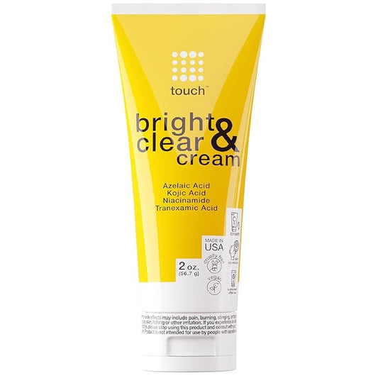 TOUCH Skin Bright Cream for Dark Spots on Face - Azelaic Acid with Kojic Acid, Tranexamic Acid, & Niacinamide – Age Spot, Sun Spot, and Melasma