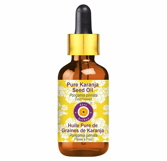 Deve Herbes Pure Karanja Seed Oil 100ml (3.38 oz)