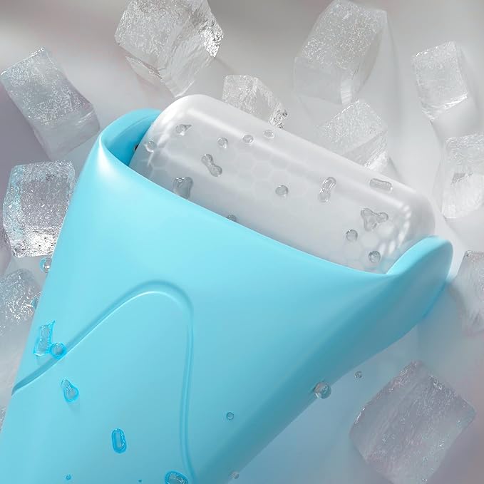 Ice Roller & Gua Sha Set, Skin Care for Face Wrinkles and Puffiness, Self Facial Massage Tools