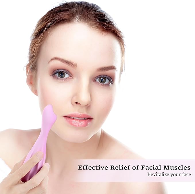 Facial Massage Roller, Silicone Face Massager Tool, Body & Face Care Tools Face Massage Stick for Women to Reduce Puffiness and Improve Wrinkles Face Sculpting Tool