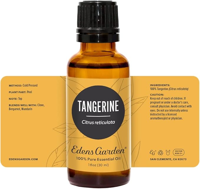 Edens Garden Tangerine Essential Oil- 100% Pure Premium Grade, Undiluted, Natural, Therapeutic, Aromatherapy, The Best for Diffuser, Candle, Laundry, Kid Safe 30 ml (1 fl oz)