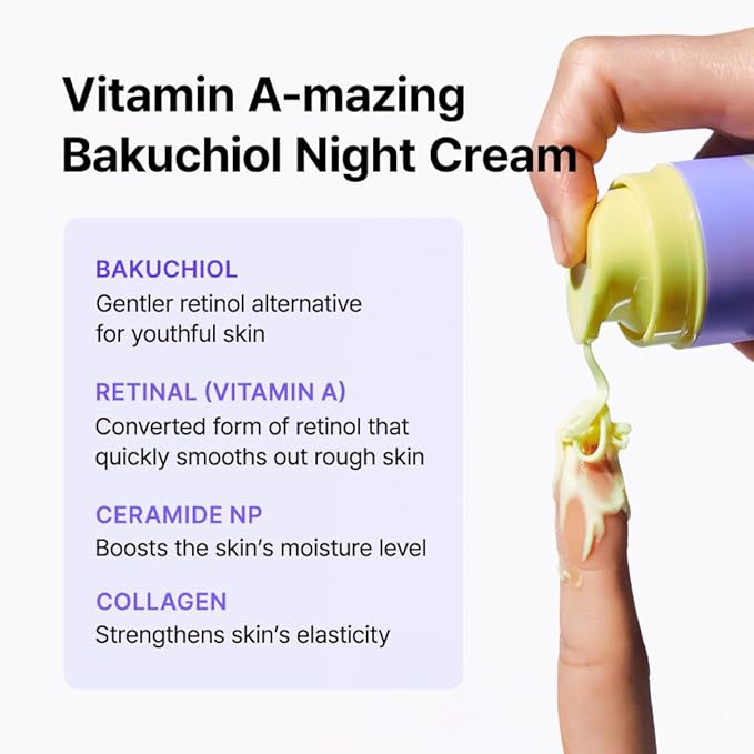 BY WISHTREND Vitamin A-mazing Bakuchiol Retinal Night Cream (1.05 Ounce (Pack of 1))