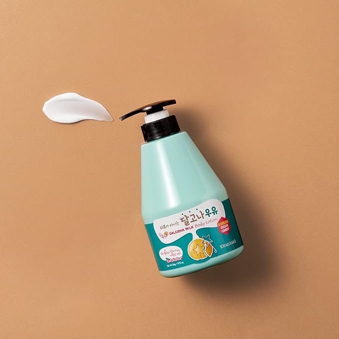 WELCOS Kwailnara Dalgona Milk Body Lotion & Body Wash Set – Energizing & Moisturizing Korean Skincare Set with Dalgona Extract, 560g / 19.75oz Each