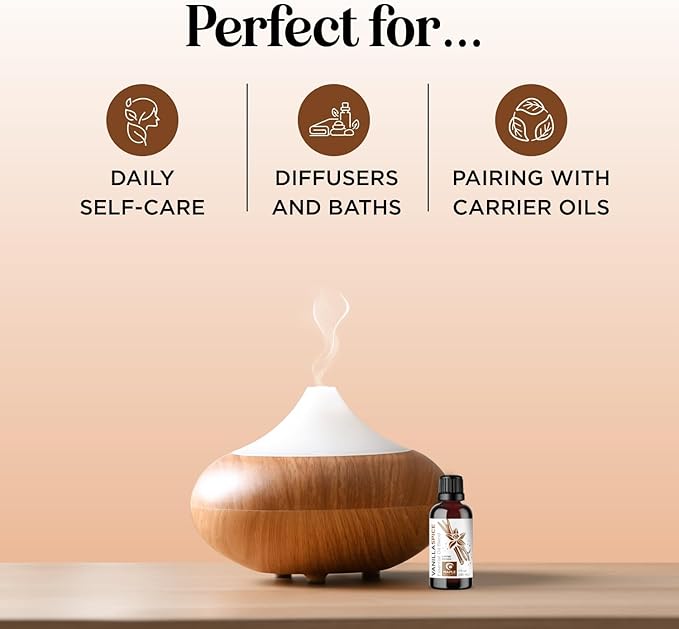 Vanilla Spice Essential Oil Blend for Diffusers, Baths, Candles, Soaps & DIYs - Made With 100% Pure Oils: Nutmeg, Cinnamon, Vanilla, Cardamom & Clove
