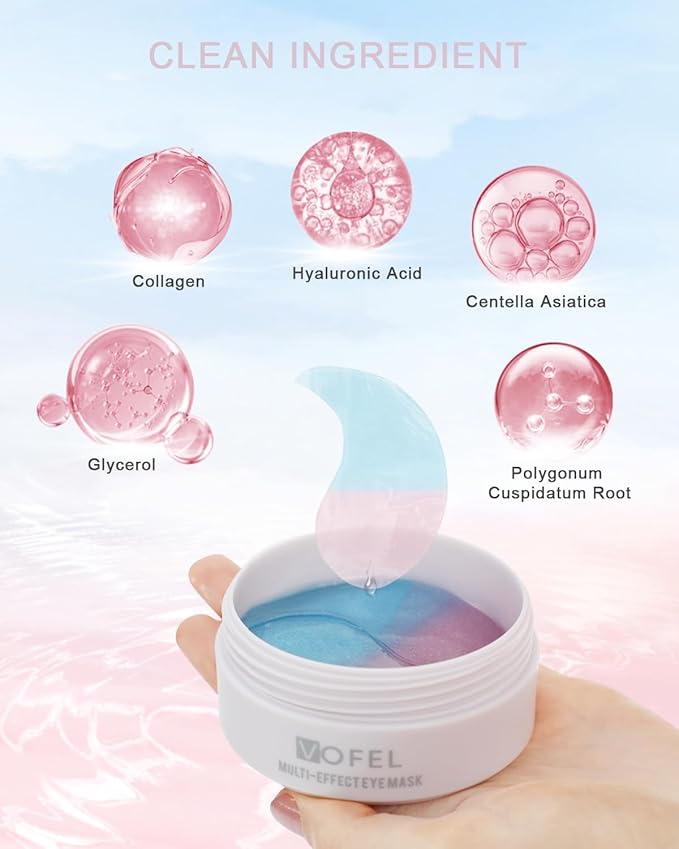 Under Eye Patches for Puffy Eyes and Dark Circles Hydrating Eye Mask with Collagen Eye Gel Pads Reduce Wrinkles Skin Treatment 30 Pairs