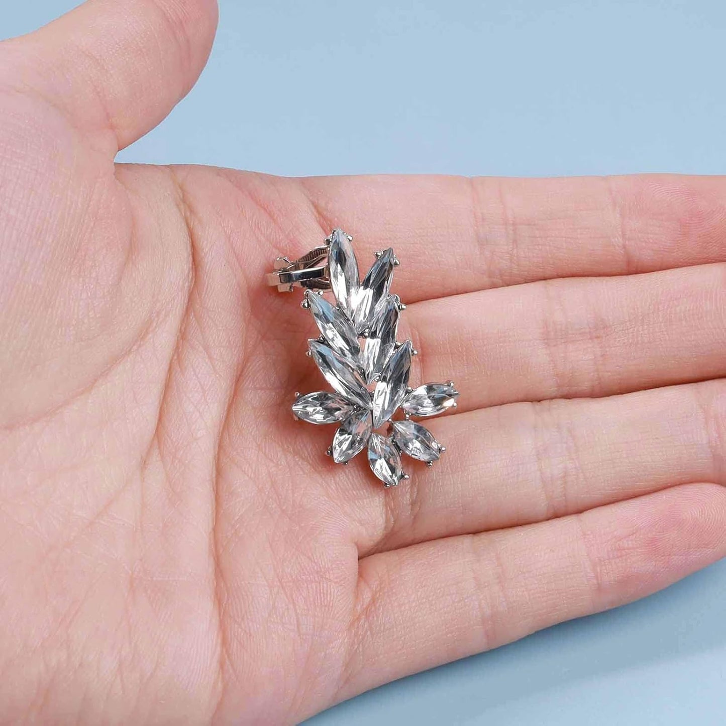 Boho Crystal Ear Climber Earrings Gold Crystal Studs Earrings Punk Rhinestone Ear Crawler Earrings CZ Ear Cuff Climbing Earrings Bridal Earrings Jewelry for Women and Girls