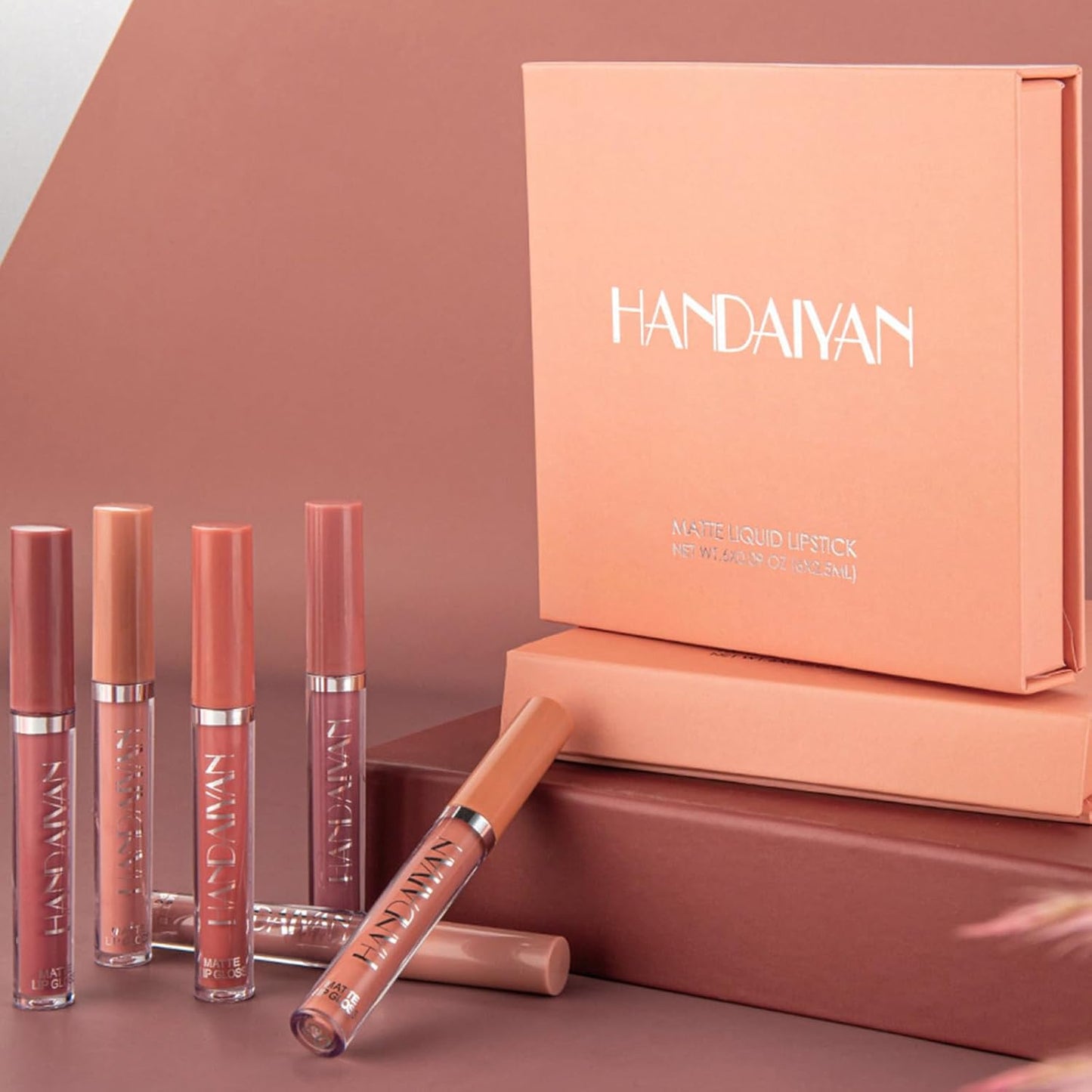 PHOERA Foundation,6 Pcs Matte Liquid Lipstick Makeup Set, Matte liquid Long-Lasting Wear,PHOERA Makeup Foundation Full Coverage(104- Buff Beige)