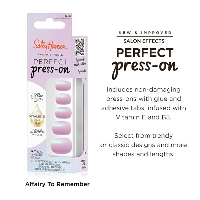 Sally Hansen Instant Cuticle Remover & Affairy to Remember Salon Effects Perfect Press-On Nails Kit