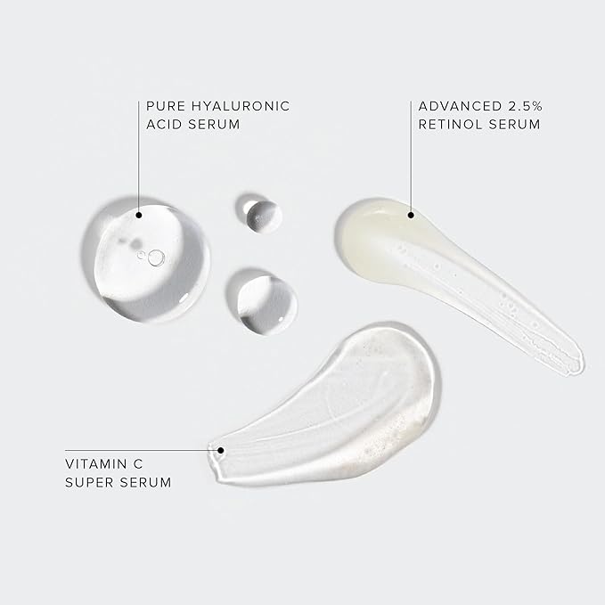 Cosmedica Skincare Facial Serum Trio Set Value for Clear Skin + 2 Microneedling Rollers