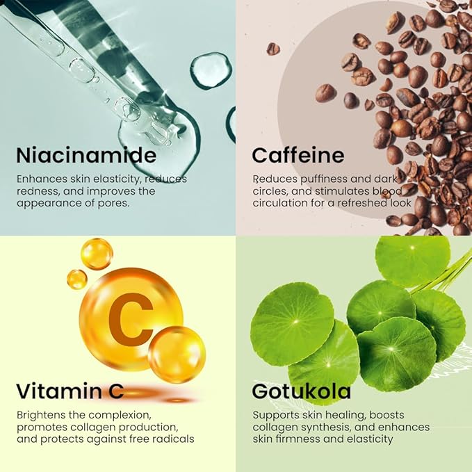 Radiant Gaze Under Eye Cream | Reduces Dark Circles, Puffiness & Fine Lines | Hydrating Vitamin C & Caffeine Formula | Soothes & Brightens Delicate Under Eye Skin | 1 oz