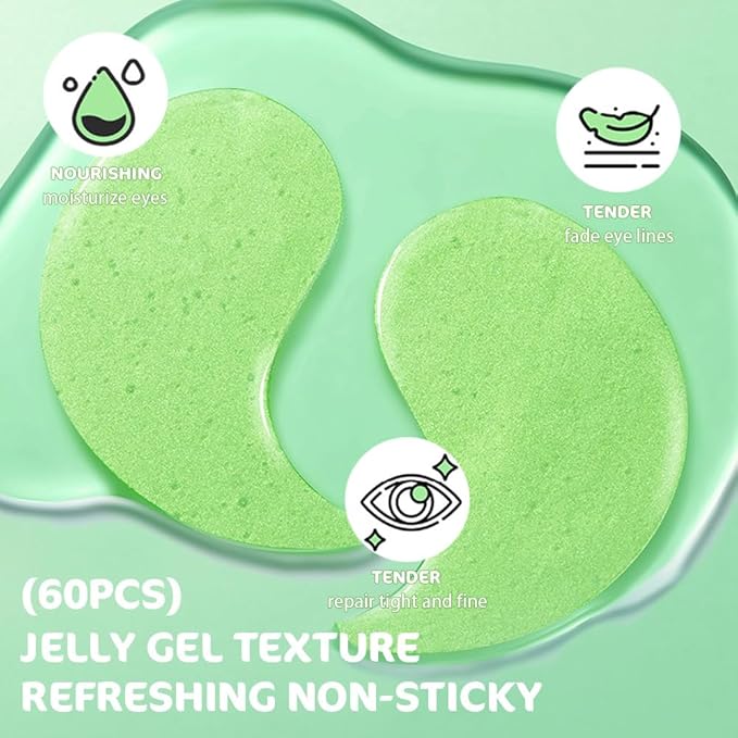 AMY'S DIARY 24K Gold Eye Mask Under Eye Patches (30 Pairs)- Puffy Eyes & Dark Circles Treatments,Reduce Under Eye Bags and Smooth Wrinkles,Eye Skin Care Pads With Collagen (Cucumber)