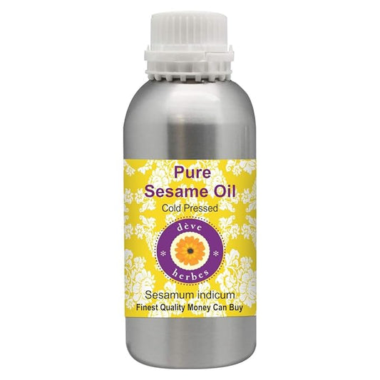 dève herbes Pure Sesame Oil (Sesamum indicum) Cold Pressed 1250ml (42 oz)