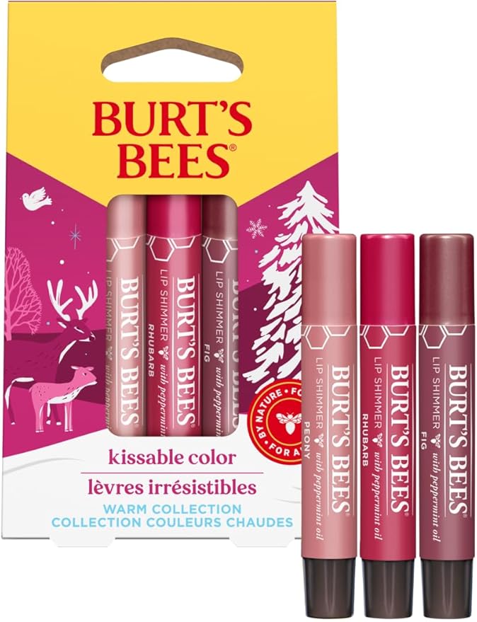 BURTS BEES Kissable Color Lip Shimmer Holiday Gift, 1 EA