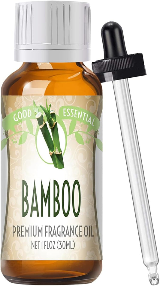 Good Essential Professional Bamboo Fragrance Oil 30ml (1 fl oz) for Diffuser, Candles, Soaps, Lotions, Perfume - Candle Fragrance Oil