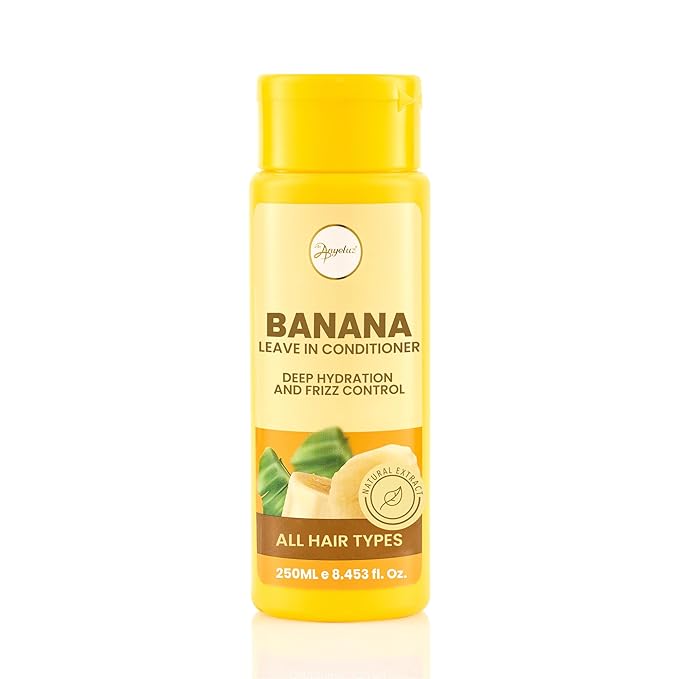 Anyeluz Banana Leave-In Styling Cream - Leave-In Conditioner for Frizz Control and Shine, Strengthens and Smooths Hair