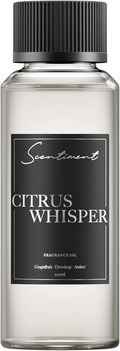 Citrus Whisper Collection Diffuser Oils | Aromatherapy Home Fragrance | Luxurious Scent with Notes of Grapefruit, Dewdrop, Amber, 120ml