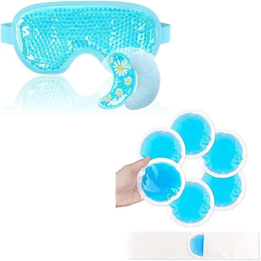 NEWGO Bundle of Cooling Eye Mask Gel and Small Ice Packs