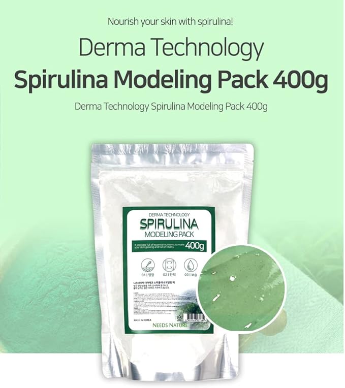 NEEDS NATURE Derma Tech Spirulina Modeling Pack 400g + Pack Tool Set