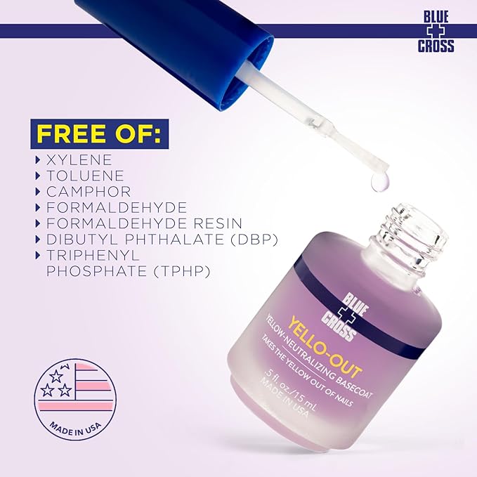 Blue Cross Ultimate Nail Care Bundle - 2oz Cuticle Remover + Softener Cream, 0.5oz Yello Out Yellow Neutralizing Basecoat + 0.5oz Nourishing Cuticle + Nail Oil, 3 Pack Bundle