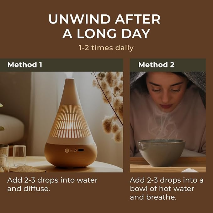 Gya Labs Calming Vetiver Essential Oil for Diffuser - 0.34 Fl Oz - 100% Pure Natural Premium Vetiver Oil for Body Comfort Aromatherapy, Candles Making Scent