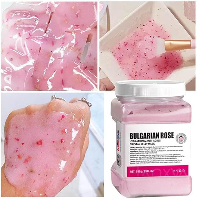 Jelly Face Mask Peel Off Powder 650g Moisturizing and Hydrating Repair and Smooth Skin Care for Home Salon Spa (Hyaluronic Acid)